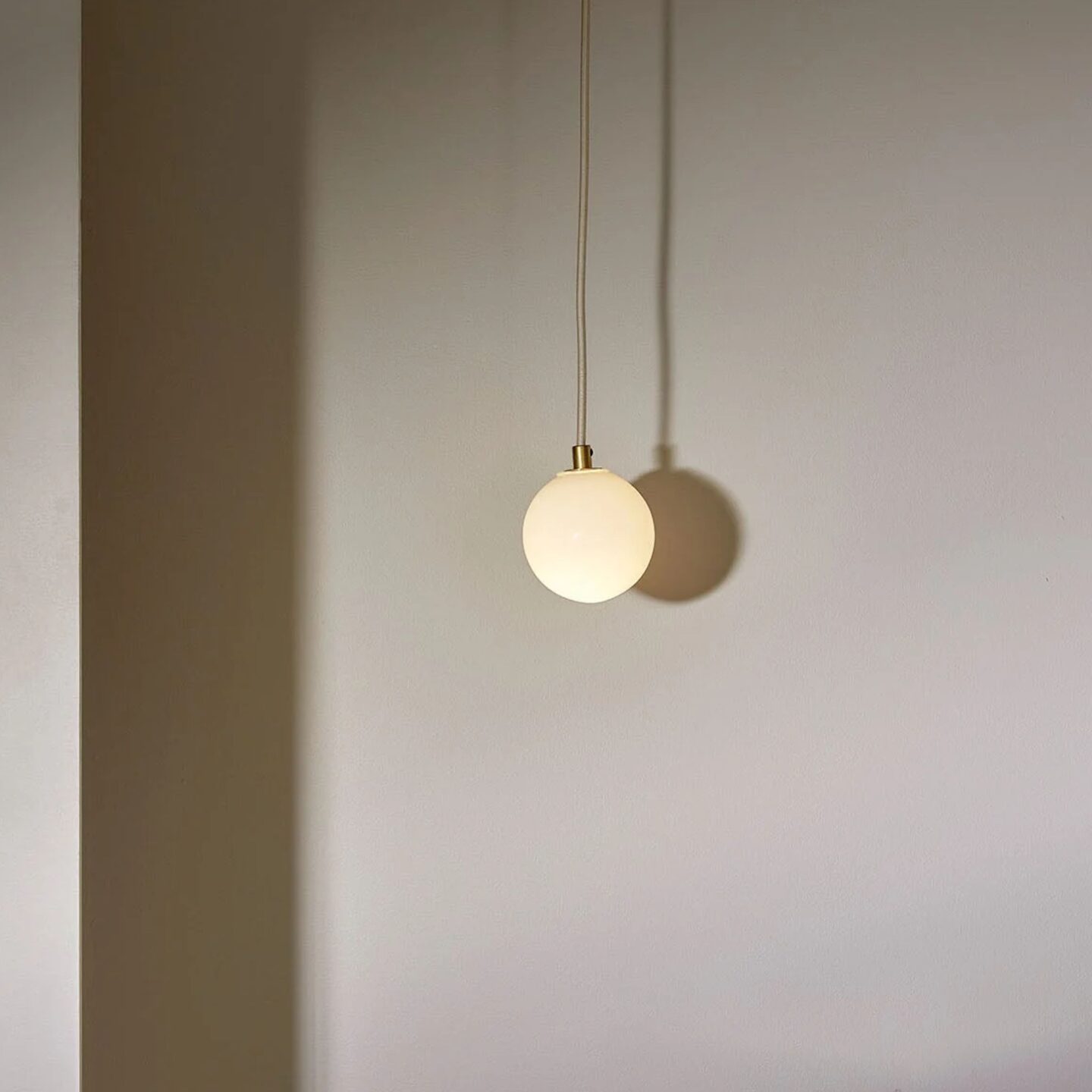 Orb Pendant Small Brass & Fabric Flex